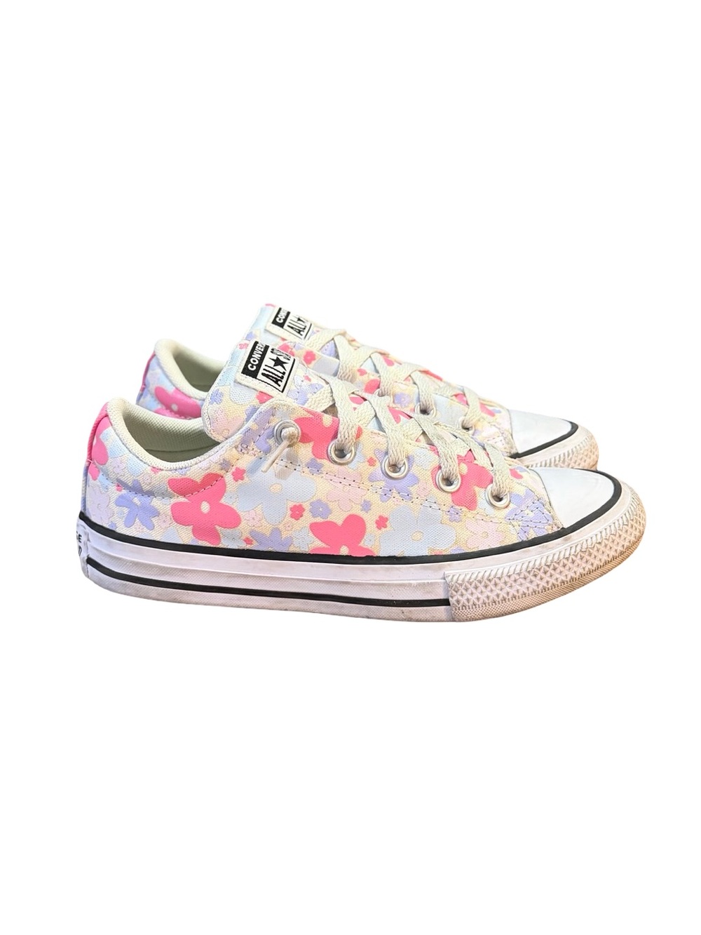 Converse All Star Street Ox Low Top Sneakers Floral Print Kids Size 4